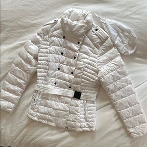Women’s Cole Haan white belted down coat